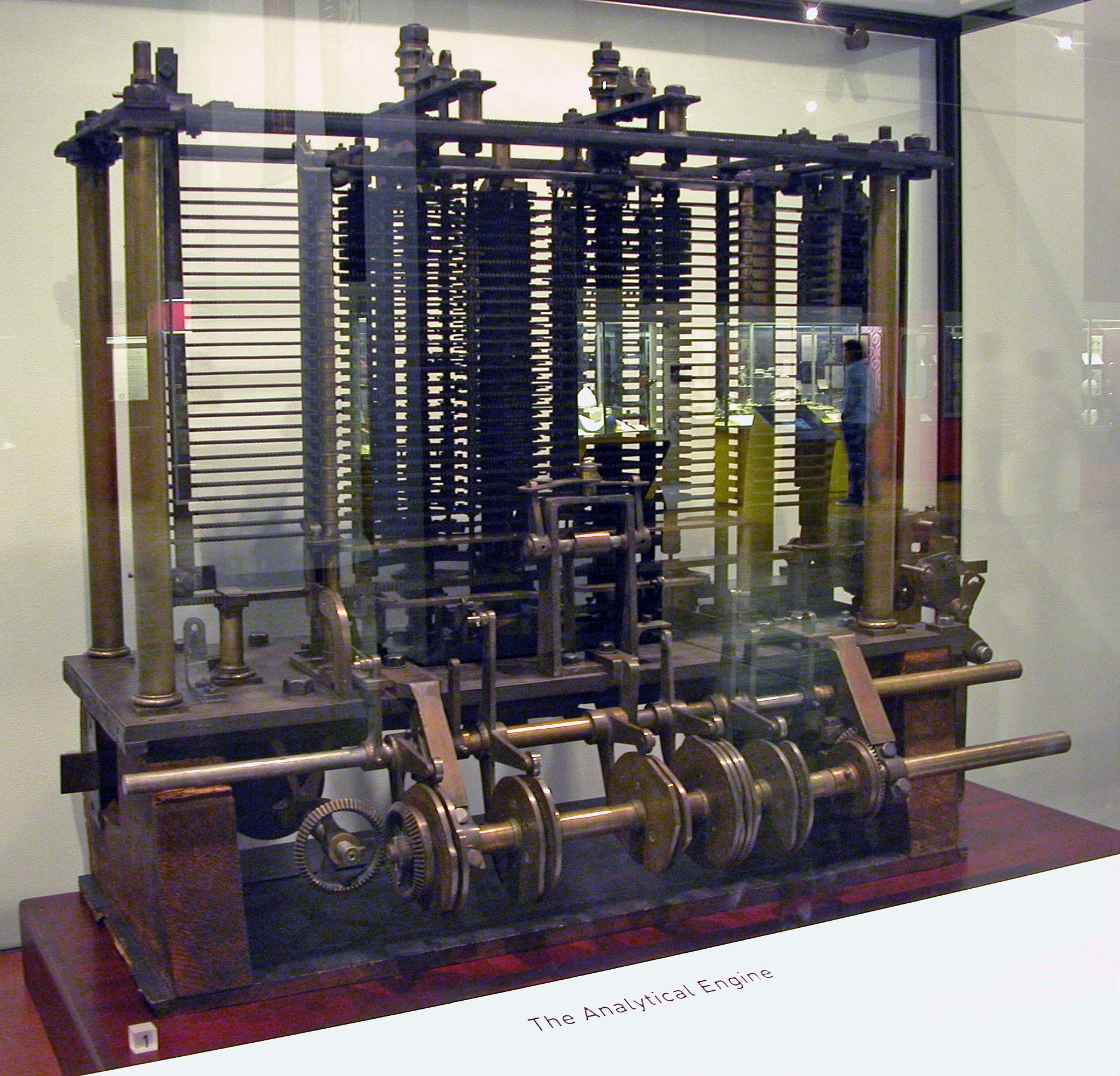 Partially constructed Analytical Engine on display at the London Science Museum